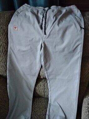 Light Gray Men's Drawstring Casual Pants